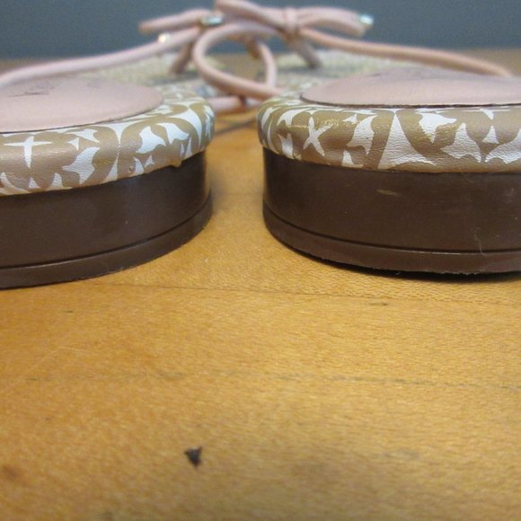 Kate Spade Pink and Tan Leather Sandals wms sz-8.5 - Picture 6 of 8